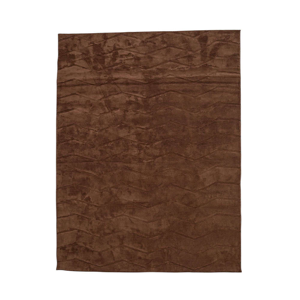 Γούνινο Χαλί Ανάγλυφο "COZY' Μονόχρωμο Καφέ 120x160cm MSC-001-BR-120