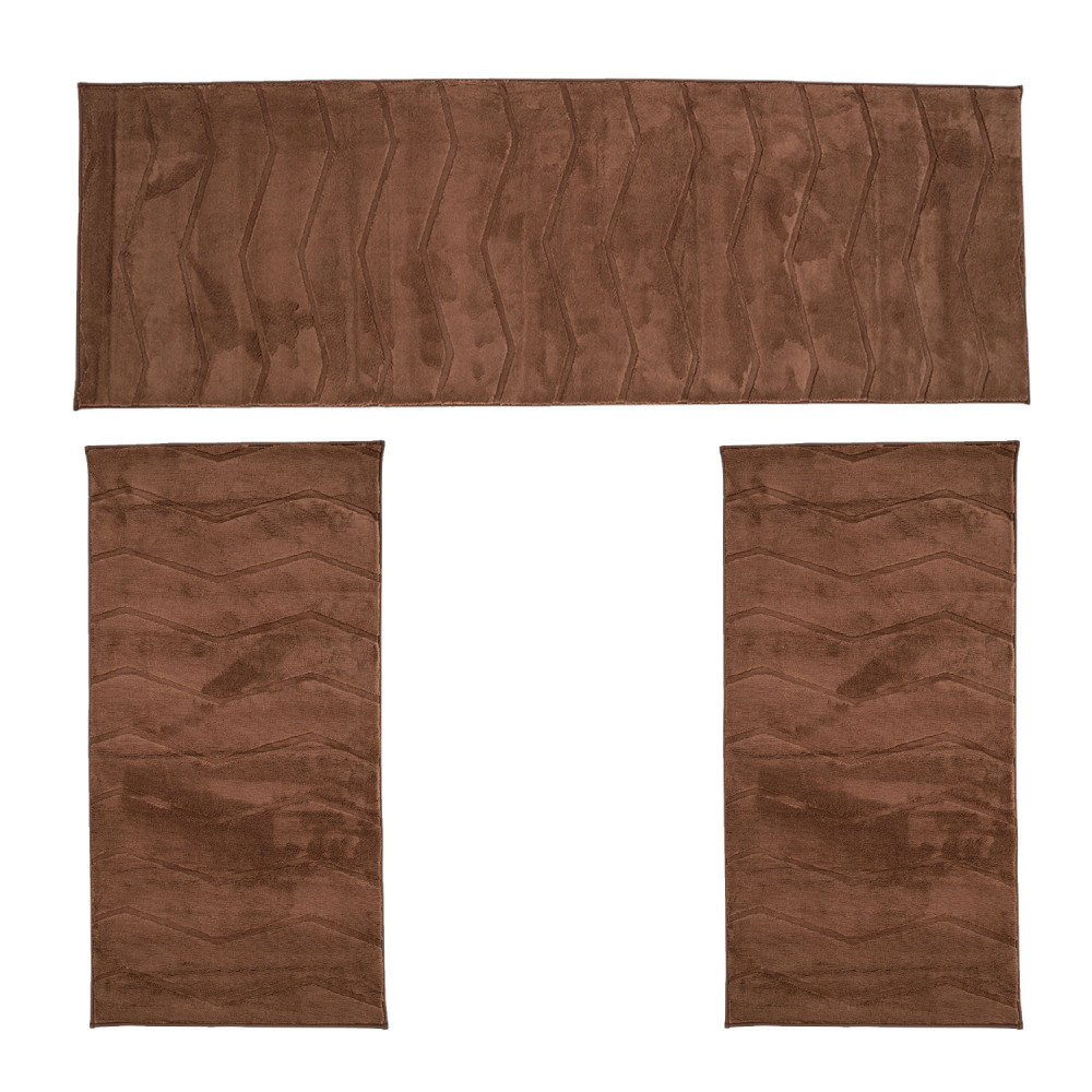 Σετ Κρεβατοκάμαρας 3τμχ Γούνινο Cozy Καφέ (1*65x200 & 2*65x130) MCS-001-BR-SET