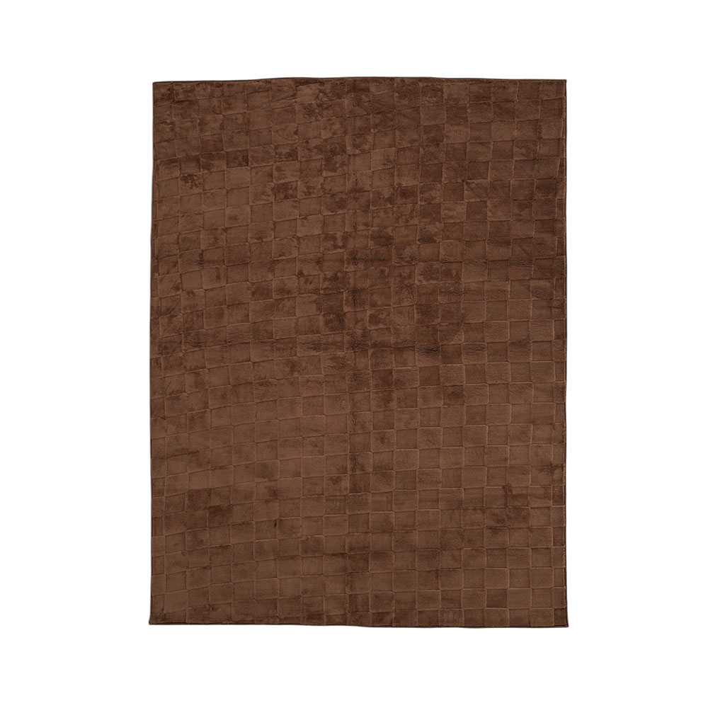 Γούνινο Χαλί Ανάγλυφο "COZY' Μονόχρωμο Καφέ 200x250cm MSC-002-BR-200