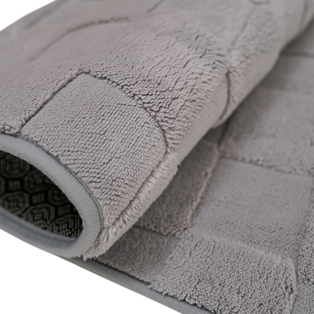 Γούνινο Χαλί Ανάγλυφο "COZY' Μονόχρωμο Γκρί 200x250cm MSC-002-GR-200