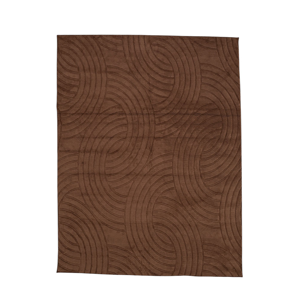 Γούνινο Χαλί Ανάγλυφο "COZY' Μονόχρωμο Καφέ 120x160cm MSC-004-BR-120