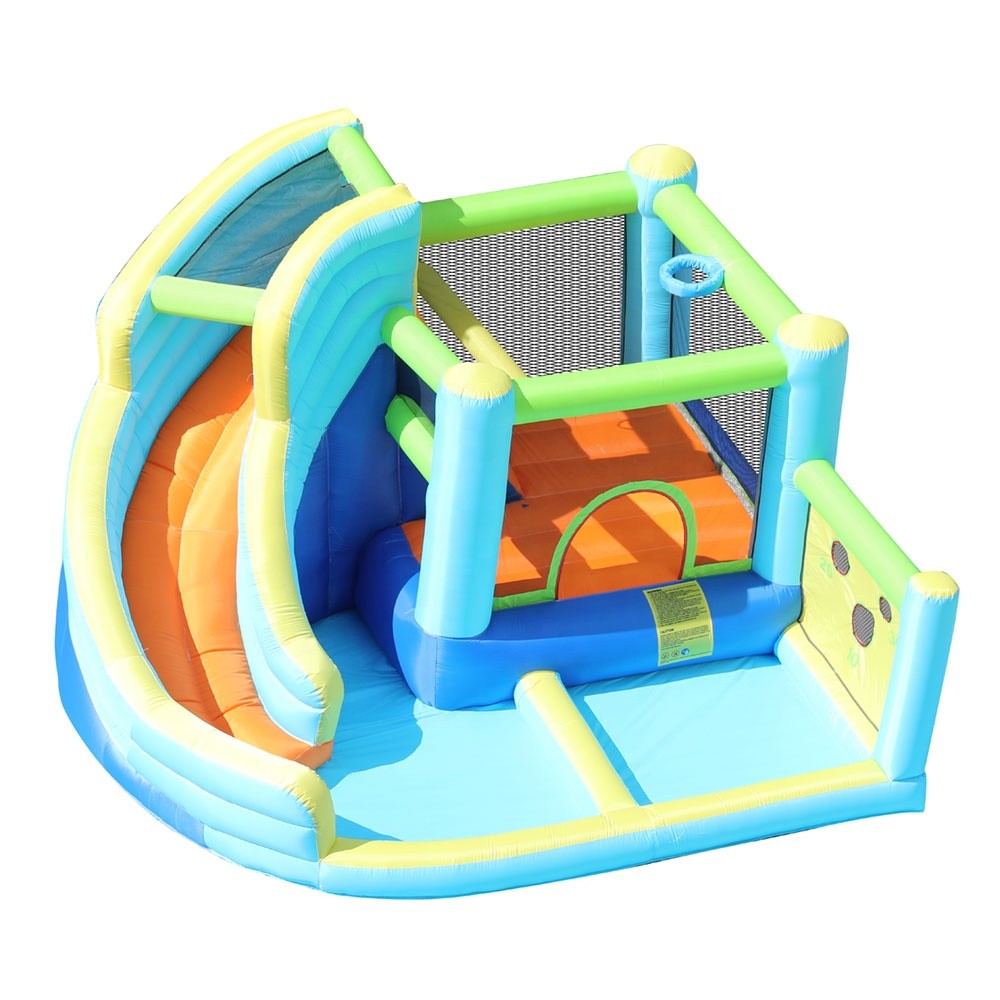 Φουσκωτό Τραμπολίνο Jump & Slide με Τσουλήθρα, Μπασκέτα, Αναρρίχηση & Τέρμα Στόχου 360×340×218 cm Φουσκωτό Τραμπολίνο Jump & Slide με Τσουλήθρα, Μπασκέτα, Αναρρίχηση & Τέρμα Στόχου 360×340×218 cm