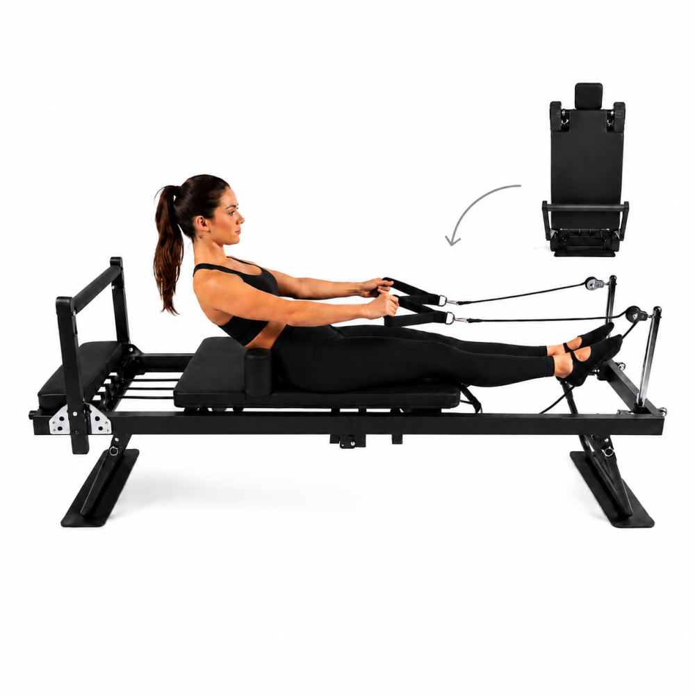 Επαγγελματικό Πτυσσόμενο Κρεβάτι Pilates Reformer Μαύρο S1001E-BLACK Επαγγελματικό Πτυσσόμενο Κρεβάτι Pilates Reformer Μαύρο S1001E-BLACK
