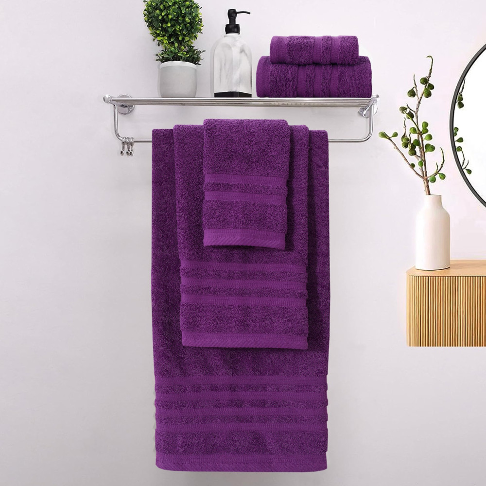 Πετσέτες Μπάνιου (Σετ 3τμχ) 100% Βαμβάκι Blanca Purple 500gsm Πετσέτες Μπάνιου (Σετ 3τμχ) 100% Βαμβάκι Blanca Purple 500gsm