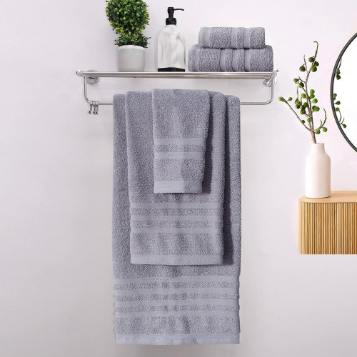 Πετσέτες Μπάνιου (Σετ 3τμχ) 100% Βαμβάκι Blanca Grey 500gsm