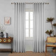 Velour Satin Κουρτίνα Ανοιχτό Γκρι 80% Σκίασης Με Κρίκο Υ270xΦ280cm A6341-17
