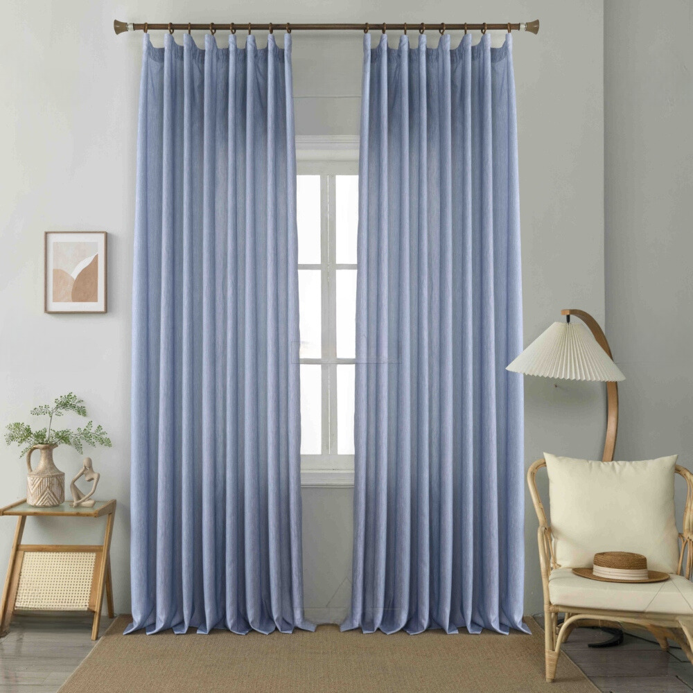 Κουρτίνα Σκίασης Γαλάζια με Τρέσα 270x280cm 6019-3