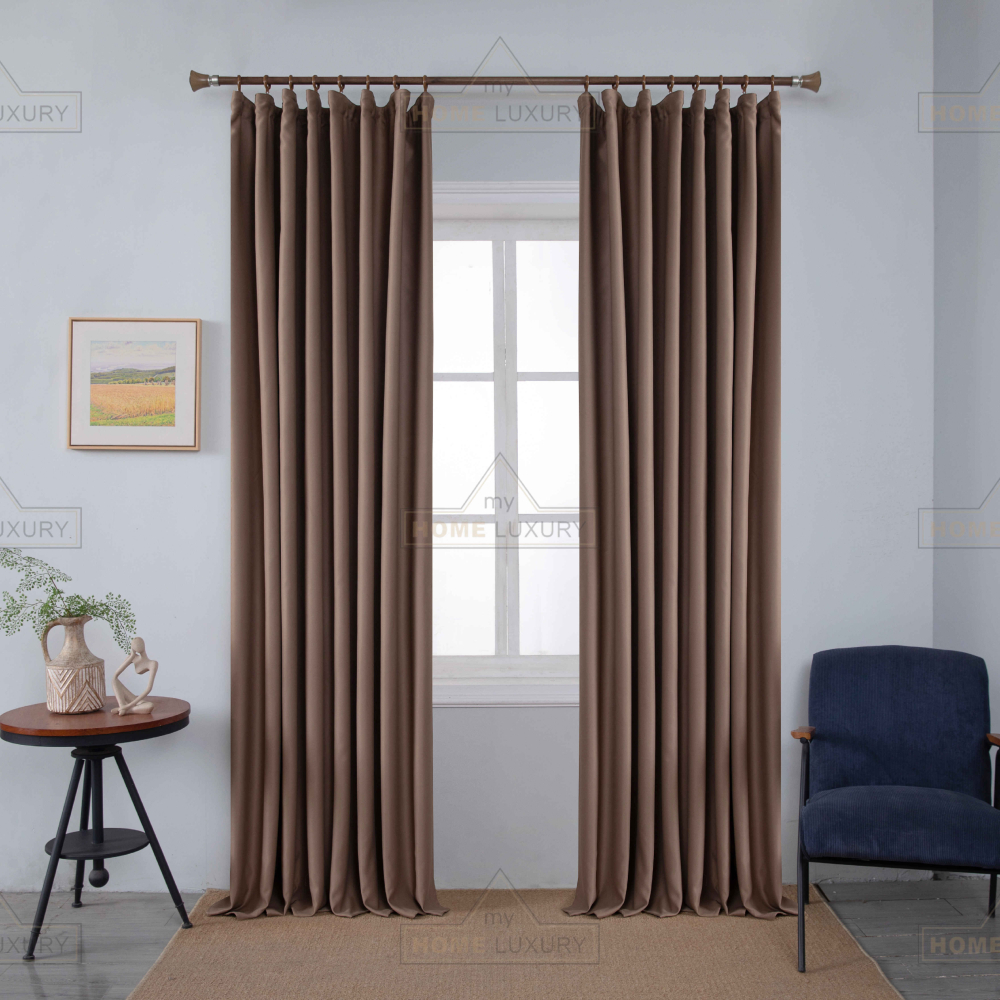 Dellia - Κουρτίνα Σκίασης Καφέ Με Τρέσα Υ275xΦ270cm 6038-4 Dellia - Κουρτίνα Σκίασης Καφέ Με Τρέσα Υ275xΦ270cm 6038-4