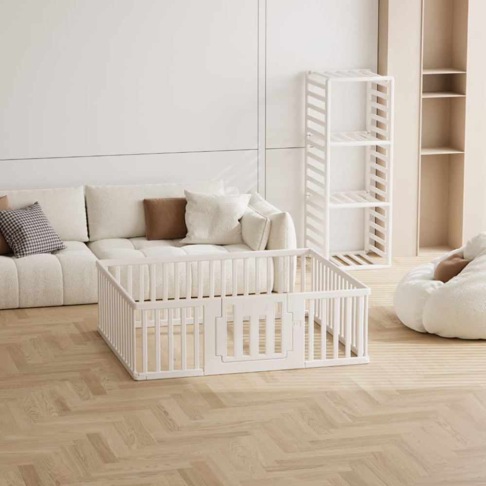 150x180x61cm Πλαστικός Φράχτης Παιχνιδιού Λευκό QD059-WH