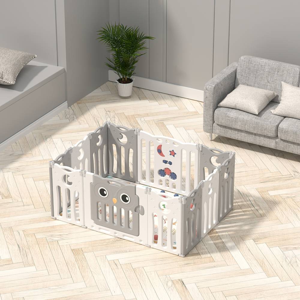 Πλαστικός Φράχτης Παιχνιδιού Owl Γκρι 143x106x63cm MTY03-GR