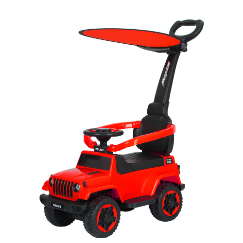 Περπατούρα τύπου JEEP με χειρολαβή, Φώτα και Μουσική  Κόκκινο για 12+ Μηνών TC-219-R