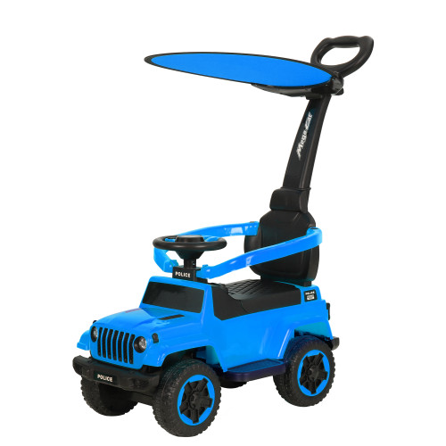 Περπατούρα τύπου JEEP με χειρολαβή, Φώτα και Μουσική Σκίαστρο Μπλε για 12+ Μηνών TC-219-BLUE