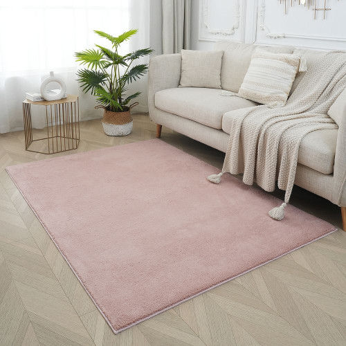 Χαλί Shaggy Soft Touch Μονόχρωμα Απαλό Ροζ 200x290cm M3-PINK-200