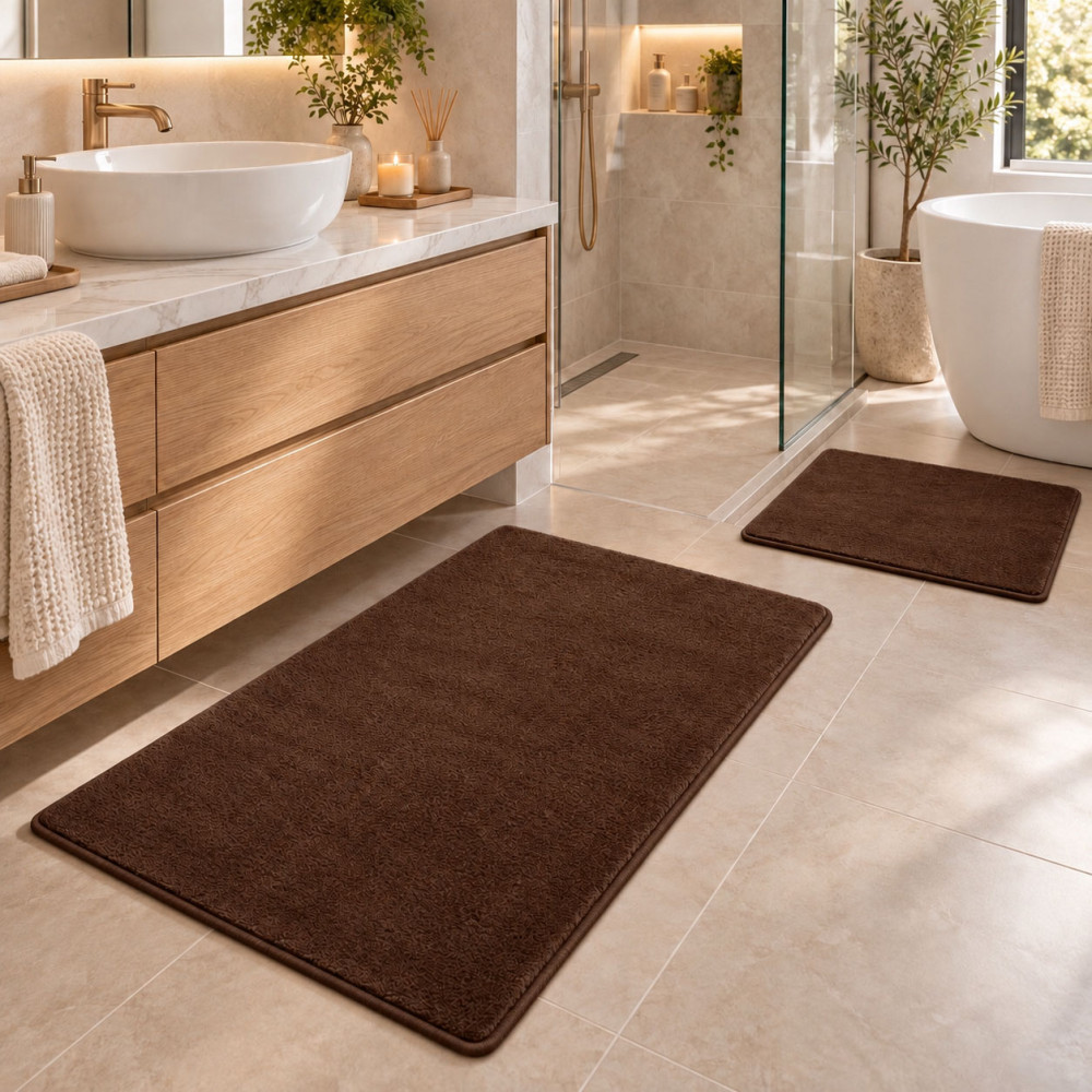 Σετ 2τμχ πατάκια Shaggy Soft Touch Μονόχρωμα Καφέ (50x80cm & 50x40cm) J03-COFFEE-PAT Σετ 2τμχ πατάκια Shaggy Soft Touch Μονόχρωμα Καφέ (50x80cm & 50x40cm) J03-COFFEE-PAT
