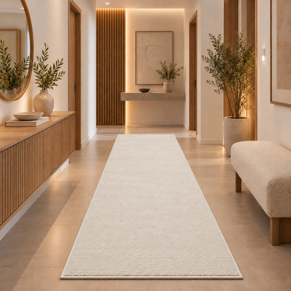 Διάδρομος Shaggy Soft Touch Μονόχρωμα Σπασμένο Λευκό 80cm J03-OFFWHITE-diad