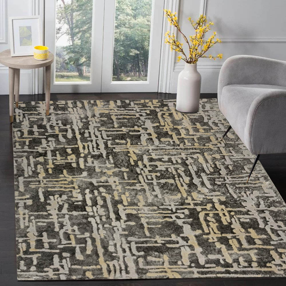 Χαλιά Ανάγλυφα Soho Γκρί-Μπέζ 03829G - 240x300cm