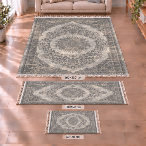 Σετ Χαλιών 3τμχ Flat Velvet με Κρόσια και Σχέδιο (160x230, 60x150, 50x80) WL0134-SET