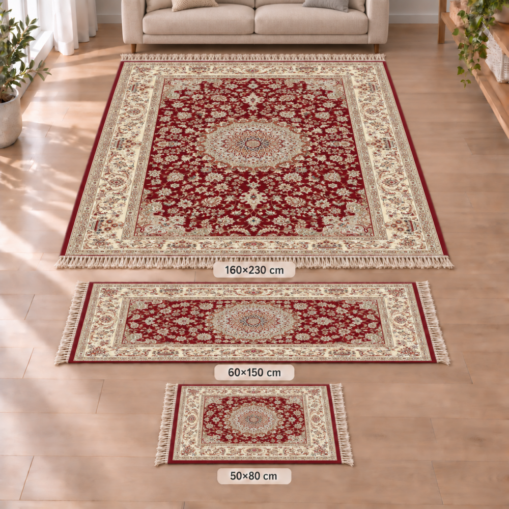 Σετ Χαλιών 3τμχ Flat Velvet με Κρόσια και Σχέδιο (160x230, 60x150, 50x80) WL0007-SET