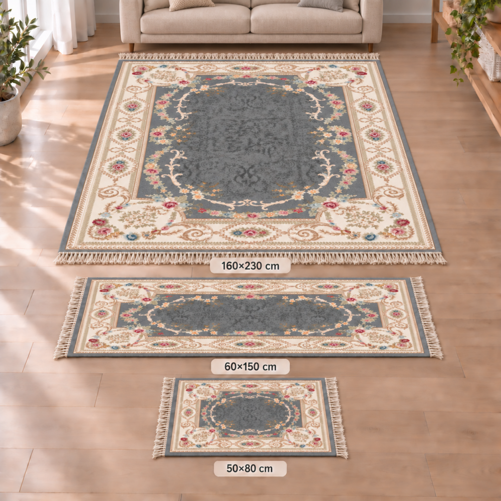 Σετ Χαλιών 3τμχ Flat Velvet με Κρόσια και Σχέδιο (160x230, 60x150, 50x80) WL0231-SET