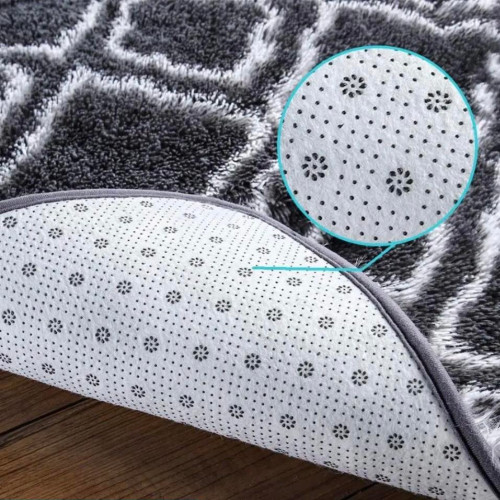 Χαλί Γούνινο Shaggy Ελαφρού Τύπου Αντιολισθητικό Μαύρο 160x230cm SF-BL-160