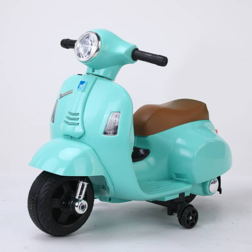 Ηλεκτροκίνητη Μηχανή Vespa με , Φώτα LED και μουσική  Licensed original 6V Πράσινη  Q518 GREEN