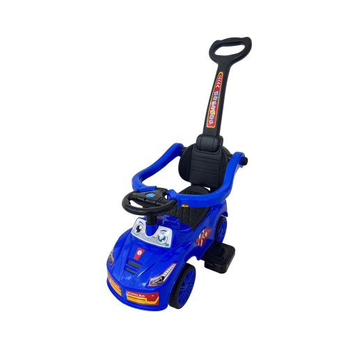  Περπατούρα τύπου Μακουίν με χειρολαβή, Φώτα και Μουσική Μπλε για 12+ Μηνών 902T-BLUE