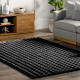 Γούνινο Χαλί Rabbit Bubble Μονόχρωμο Μαύρο RBTBU-BL - 200X250CM