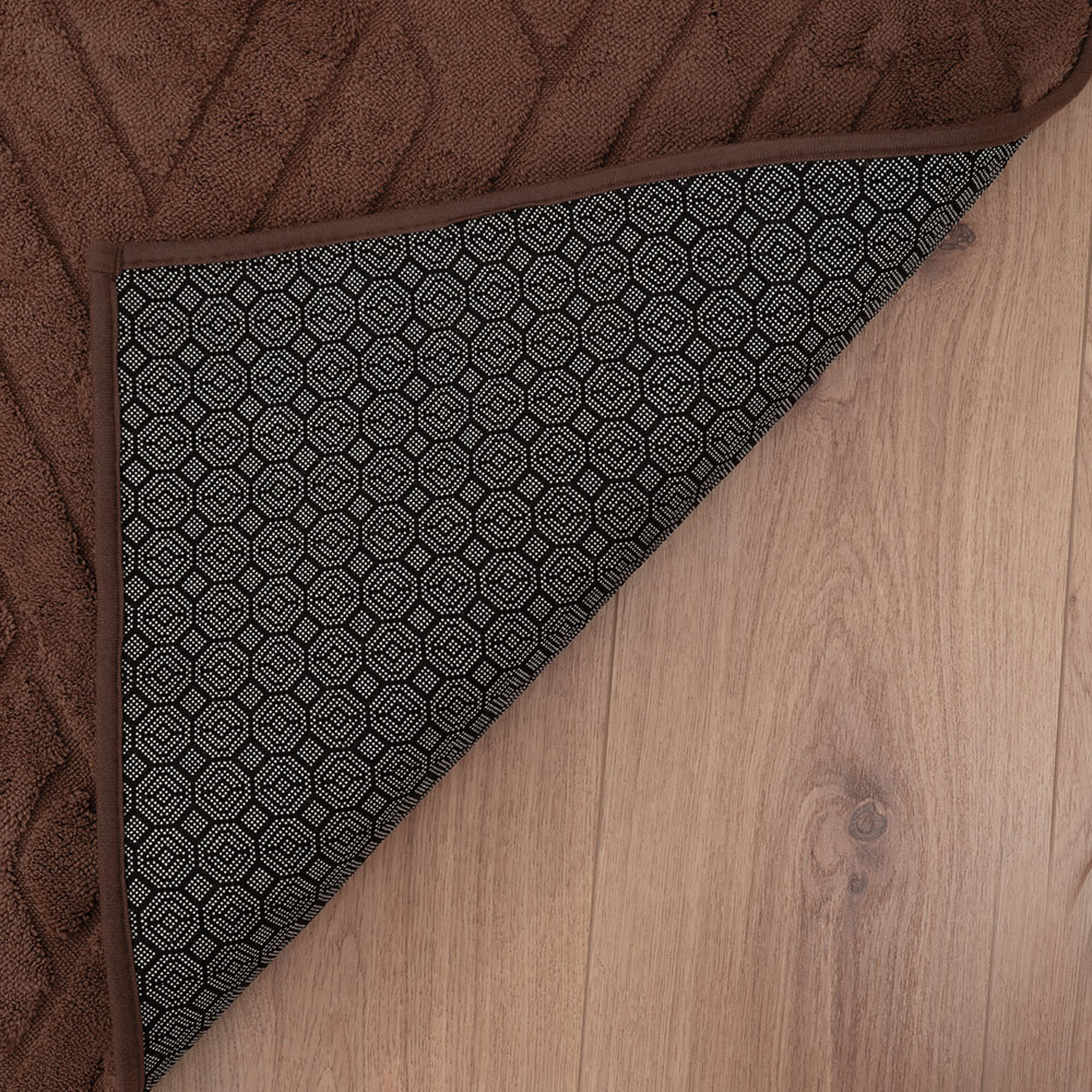 Γούνινο Χαλί Ανάγλυφο "COZY' Μονόχρωμο Καφέ 160x210cm MSC-003-BR-160