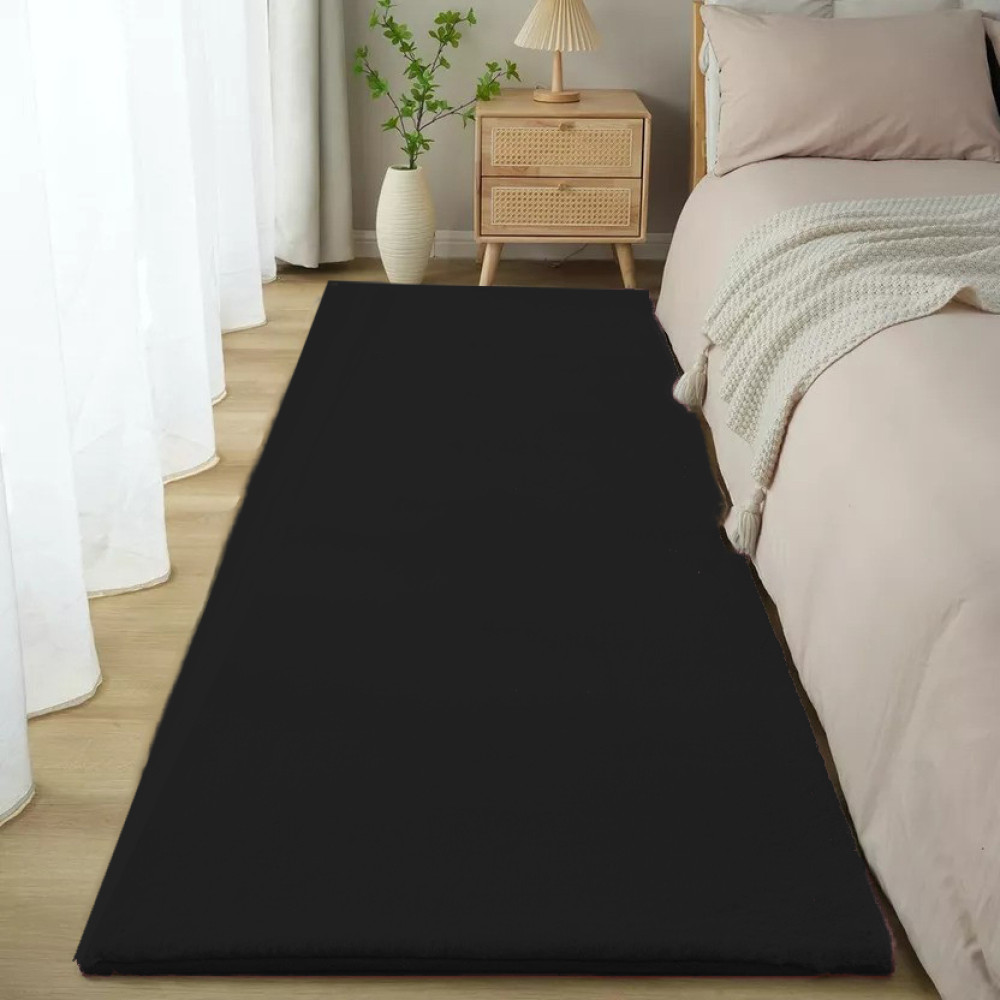 Σετ Κρεβατοκάμαρας 3τμχ Rabbit Γούνινο Μαύρο RBT-BLACK-S66 (1*66×200+2*66X130)